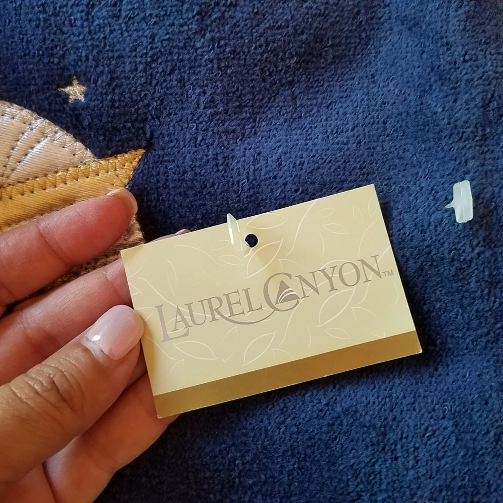 Laurel Canyon Bathworks Celestial Navy Blue Sun Moon Stars 3-pc Towel Set NWT